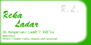 reka ladar business card